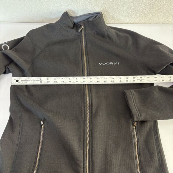 Voormi Full Zip Jacket Coat Womens L Black Pockets Wool Blend Company Logo USA - Picture 8 of 13